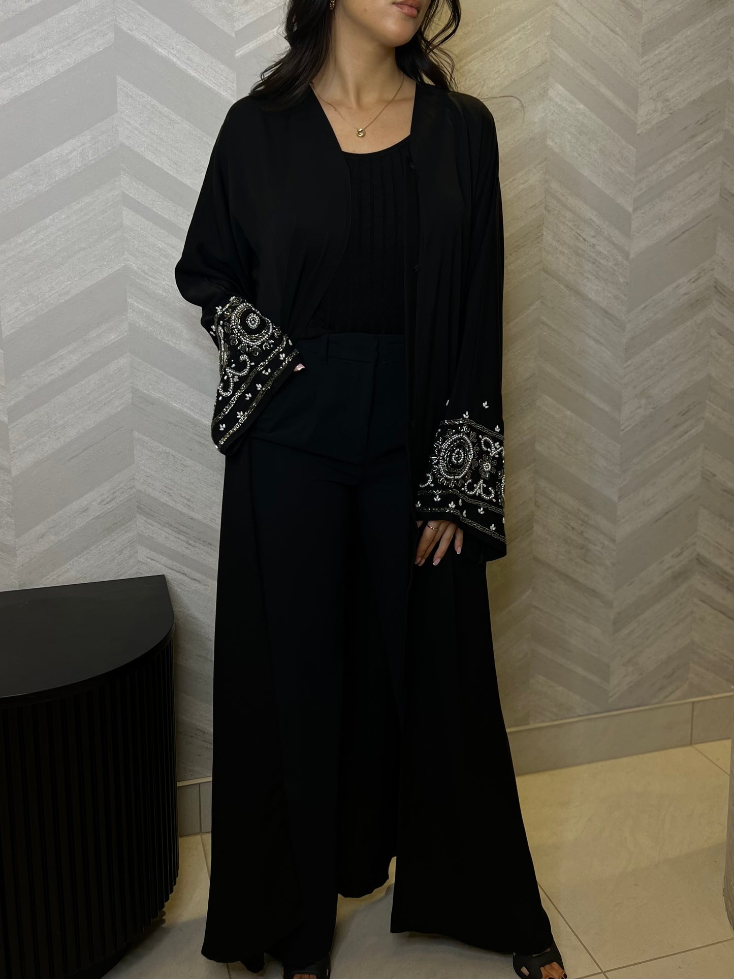 Hand Embroidery Abaya Set