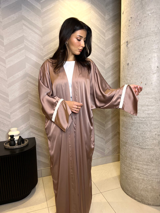 Sand Satin Kimono Set