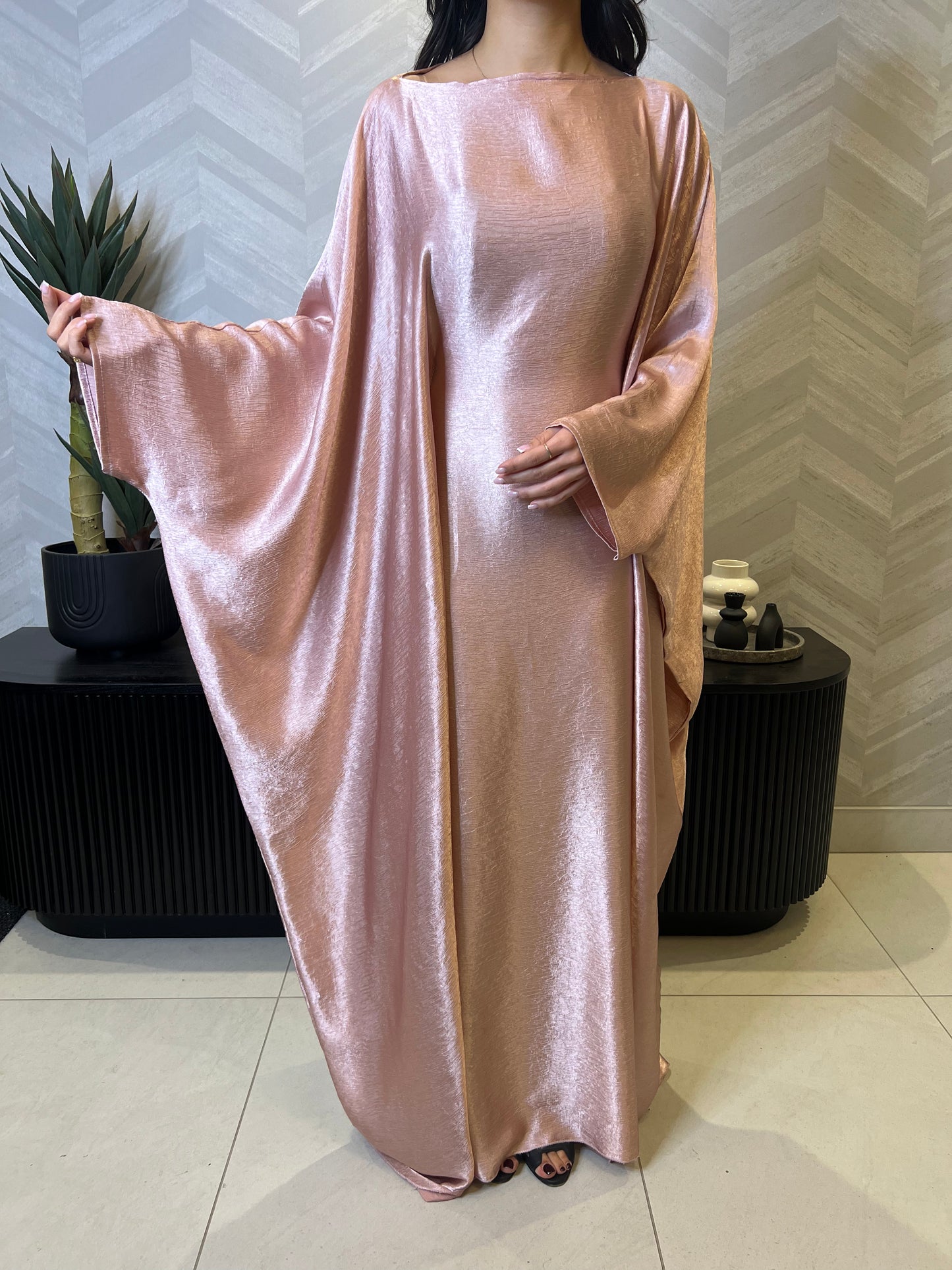 Pink Pearl Abaya