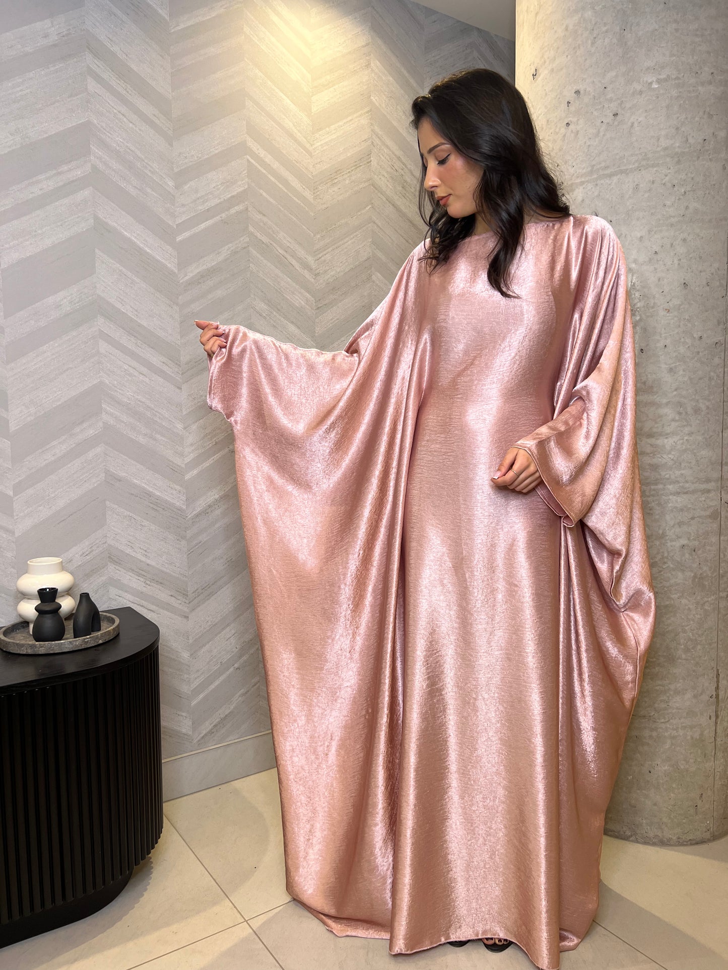 Pink Pearl Abaya